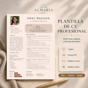 Plantilla CV Brown Sand